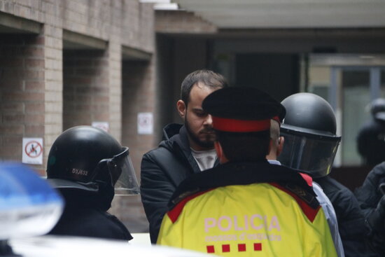 Rapper Pablo Hasél was arrested by Mossos police officers in Lleida on February 16, 2021 (by Oriol Bosch)
